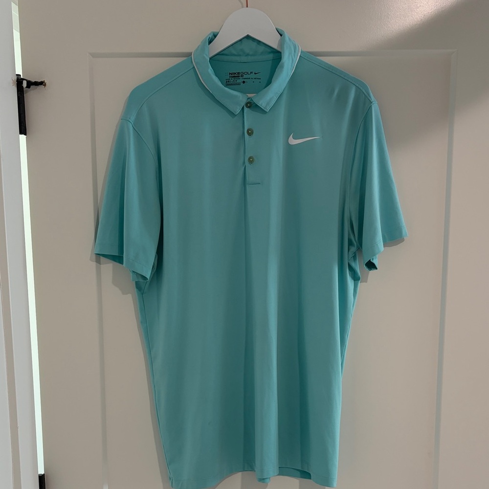 Nike Men's Turquoise Polo Shirt